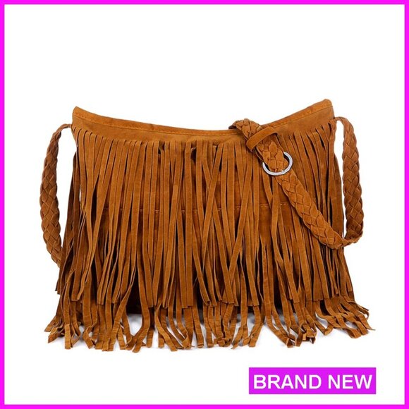 Handbags - Large Tassel Fringe Hobo Bag Crossbody Shoulder Purse Boho Travel Daily